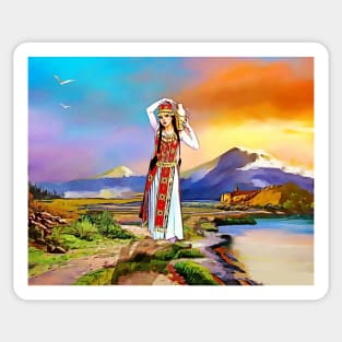 The Masis Ararat Lady Armenia Sticker